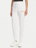 Spodnie sportowe damskie - Versace Jeans Couture Spodnie dresowe 78HAAT06 Biały Regular Fit - miniaturka - grafika 1