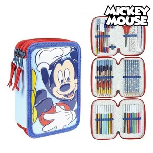 Piórniki - Piórnik potrójny Giotto Mickey Mouse Niebieski (43 Pcs) - grafika 1