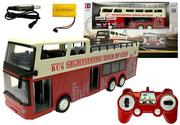 Zabawki zdalnie sterowane - Lean Toys Autobus Piętrowy Zdalnie Sterowany R/C 2.4G 1:18 - miniaturka - grafika 1