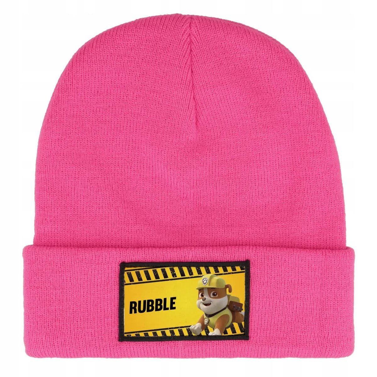 CZAPKA BEANIE ZIMOWA CIEPŁA RÓŻOWA DLA DZIECI Z MOTYWEM ROCKY MIX WZORÓW