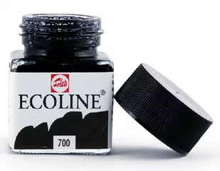 Ecoline Ecoline Liquid Watercolour 30 ml Black - Farby i media malarskie - miniaturka - grafika 1