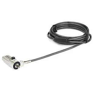 StarTech LTLOCKNBL zapięcie do kabli Czarny, Srebrny 2,043 m - Kontrola dostępu - miniaturka - grafika 1