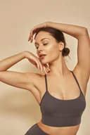 Biustonosze - Biustonosz Do Jogi Simple - Szary Xs - miniaturka - grafika 1