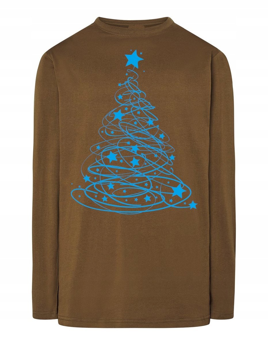 Longsleeve ŚWIĄTECZNY nadruk CHOINKA r.L