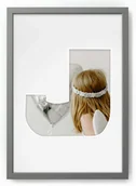 Ramki na zdjęcia - Ramka Na Zdjęcia Literka "J" Szara. Ramka Drewniana 21X30 Cm - miniaturka - grafika 1
