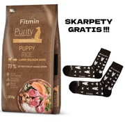 Sucha karma dla psów - FITMIN Purity Puppy Lamb, Salmon & rice 12kg + SKARPETY GRATIS !!! - miniaturka - grafika 1