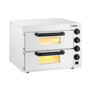 Piec do pizzy 2 komory kamień ogniotrwały 3,000 W 2 x Ø36 cm - Piece do pizzy Royal Catering - Piece, kotły  i płyty grzejne gastronomiczne - miniaturka - grafika 1