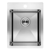 Zlewozmywaki - Laveo Marmara zlewozmywak stalowy 48x37.5 cm wpuszczany inox SAM010A - miniaturka - grafika 1
