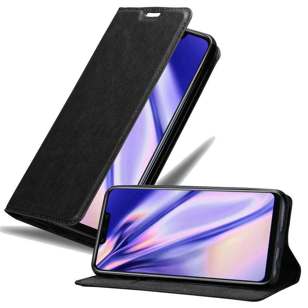 Pokrowiec Cadorabo do Huawei MATE 20 LITE z czarnym etui na telefon komórkowy z magnetycznym zamknięciem