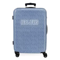 Walizki - Pepe Jeans Cyfrowa walizka średnio-niebieska 48 x 68 x 26 cm, sztywny zamek szyfrowy ABS, 70 l, 3 kg, 4 podwójne koła - miniaturka - grafika 1
