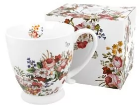 Dystr: justyna ag WHITE FLOWERS KUBEK NA STOPCE W PUDEŁKU 480ml 922810 - Kubki - miniaturka - grafika 1