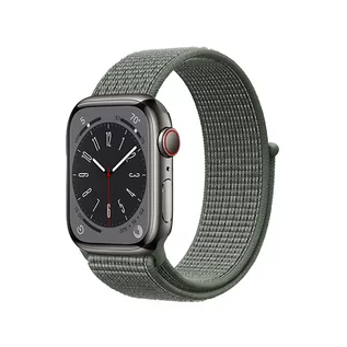 Paski - Crong Nylon - Pasek sportowy do Apple Watch 42/44/45/49 mm (Military Green) - grafika 1