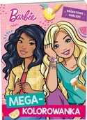 Kolorowanki, wyklejanki - Barbie Mega kolorowanka brokatowe naklejki KOLB-1101 - Opracowanie zbiorowe - miniaturka - grafika 1