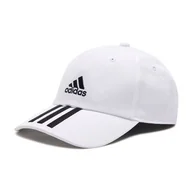 Czapki damskie - Adidas Czapka z daszkiem Baseball 3-Stripes Twill Cap FQ5411 White/Black/Black - miniaturka - grafika 1