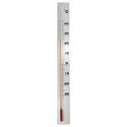 Termometry domowe - shumee Nature Zewnętrzny termometr ścienny aluminiowy 3,8 x 0,6 x 37 cm - miniaturka - grafika 1