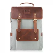 Plecaki - Paolo Peruzzi, Plecak Męski, Plecak Miejski, Do Pracy, Biurowy, Vintage, Szary Si-03-Bu - Empik - miniaturka - grafika 1