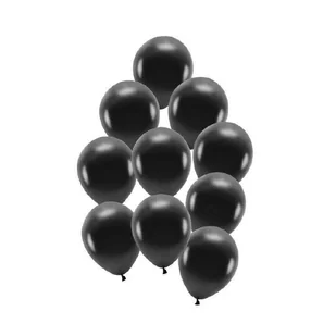 Balony pastelowe czarne 23cm - 10 sztuk - Balony i akcesoria - miniaturka - grafika 1