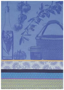 Le Jacquard Fran ais Ściereczka kuchenna Saveurs de Provence Niebieska - Ściereczki, gąbki, czyściki - miniaturka - grafika 1