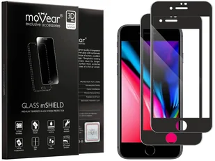 movear 2 szt. Szkło Hartowane 3D Apple iPhone 8 / 7 (4.7") na Cały Ekran GLASS mSHIELD 3D PRO czarne pyłoszczelne pełny klej A0I87G3P14ABK2 - Szkła hartowane na telefon - miniaturka - grafika 12