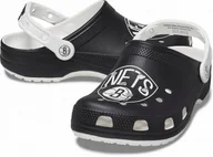 Moda i Uroda OUTLET - Damskie Buty Chodaki Klapki Crocs Classic Nba Brooklyn Nets Clog 36-37 - miniaturka - grafika 1