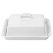 Inne naczynia kuchenne - MASELNICZKA MASELNICA CERAMICZNA BIAŁA 139680 - miniaturka - grafika 1