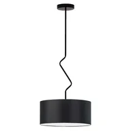 Lampy sufitowe - Czarny żyrandol do salonu LOZANNA fi - 40 cm - miniaturka - grafika 1