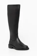 Kozaki damskie - Steve Madden kozaki skórzane Neva kolor czarny na płaskim obcasie 11004756 - miniaturka - grafika 1