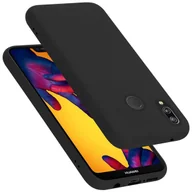 Etui i futerały do telefonów - Pokrowiec Do Huawei P20 LITE 2018 / NOVA 3E Etui w LIQUID CZARNY TPU Silikon Case Cover Obudowa Ochronny Cadorabo - miniaturka - grafika 1