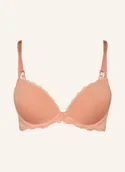 Biustonosze - Calvin Klein Biustonosz Push-Up Seductive Comfort Light beige - miniaturka - grafika 1