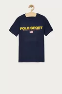 Koszulki dla chłopców - Polo Ralph Lauren T-shirt dziecięcy 323837629001 kolor granatowy z nadrukiem - miniaturka - grafika 1