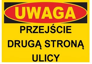 Bto-14 - Znak Tablica Przejście Drugą Stroną Ulicy - Akcesoria BHP - miniaturka - grafika 1