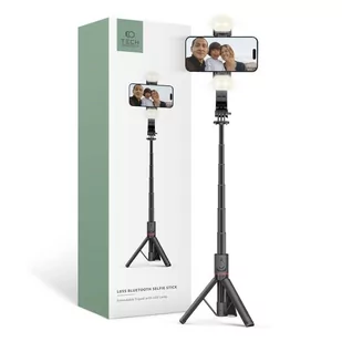 TECH-PROTECT L05S WIRELESS SELFIE STICK TRIPOD & LED LIGHT BLACK - Selfie stick - miniaturka - grafika 1