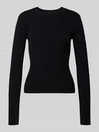 Swetry damskie - Sweter o kroju slim fit z dzianiny z mieszanki wiskozy model ‘MIRA’ - miniaturka - grafika 1