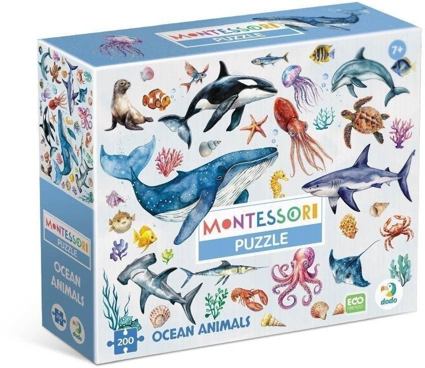 Puzzle 200 Montessori Zwierzęta oceaniczne