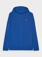 Bluzy sportowe męskie - Męska bluza dresowa rozpinana 4F 4FRAW24TSWSM1823 - niebieska - miniaturka - grafika 1