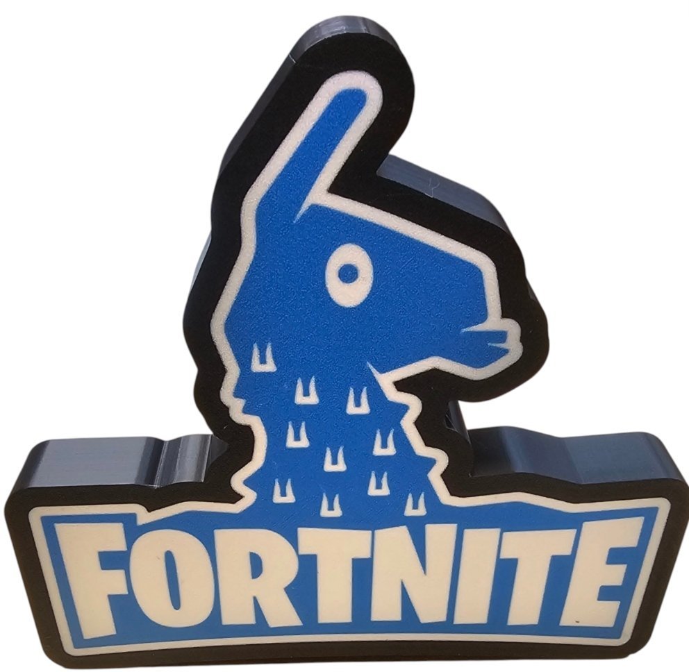 Lampka biurkowa Giftdeco Logo LED Kaseton Fortnite Lama Gadżet na Biurko - 24 cm