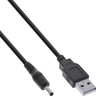 InLine InLine® USB DC power adapter cable, USB A male plug to DC plug 3.5x1.35mm, black, 3m - Kable komputerowe i do monitorów - miniaturka - grafika 1