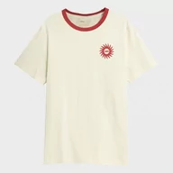 Koszulki sportowe męskie - Męski t-shirt z nadrukiem OUTHORN OTHSS23TTSHM459 - czerwony - Outhorn - miniaturka - grafika 1