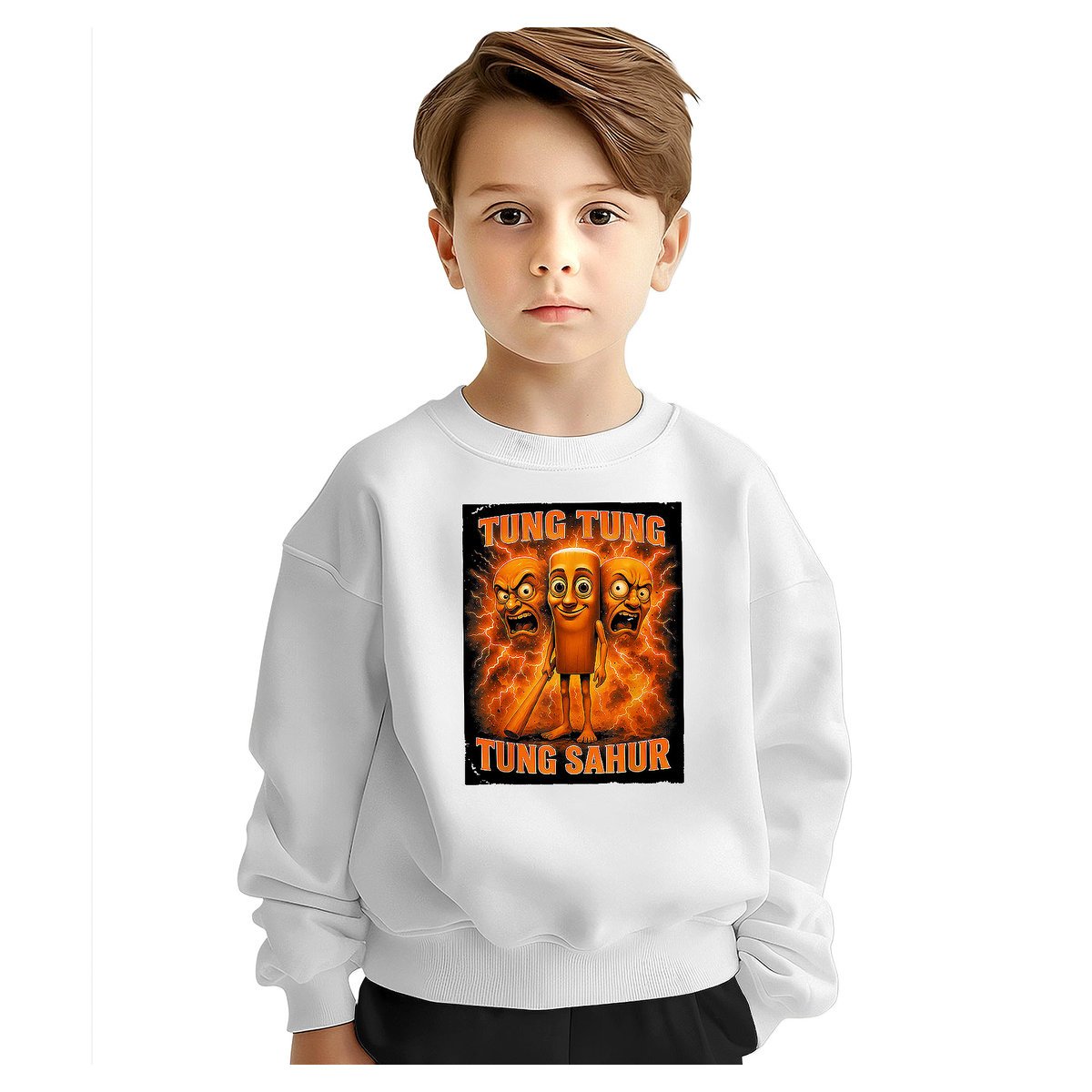 BLUZA DZIECIĘCA ITALIAN BRAINROT TUNG SAHUR 110-116 DLA CHŁOPCA DZIEWCZYNKI