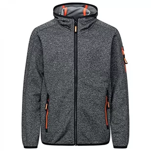 CMP Chłopięca bluza z kapturem Knit Tech Fleece KID JACKET FIX HOOD - Bluzy dla chłopców - miniaturka - grafika 1