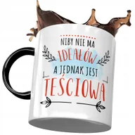 Kubki - Kubek Czarny dla Teściowej Teściuni na Prezent z Nadrukiem ze Zdjęciem + Opakowanie na prezent (wzór 03) - miniaturka - grafika 1