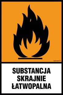 LB013 SUBSTANCJA SKRAJNIE ŁATWOPALNA, PN - PŁYTA PCV 1MM; (250X375MM) - Systemy ekspozycyjne i znaki informacyjne - miniaturka - grafika 1