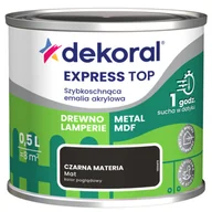 Emalie - Szybkoschnąca Dekoral Emalia akrylowa EXPRESS TOP Czarna materia mat 0,5 l - miniaturka - grafika 1