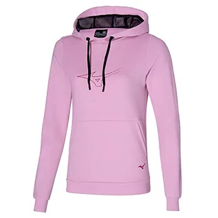 Bluzy damskie - Mizuno Damska bluza z kapturem Athletic Hoody, Różowa lawenda, XS - grafika 1