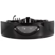 Wanny z hydromasażem - Wanna Narożna Led Z Hydromasażem 138 X 138 Cm Czarna Tocoa! - miniaturka - grafika 1