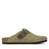 Klapki i japonki męskie - Klapki Birkenstock Boston 1031516 Khaki - miniaturka - grafika 1