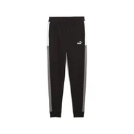 Odzież sportowa dziecięca - Młodzieżowe spodnie dresowe Essentials Block PUMA Black - miniaturka - grafika 1