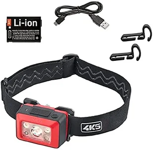 4K5 Tools WP 550 latarka czołowa (lampa LED, jasność do 550 lumenów, z czujnikiem On, regulowana opaska na czoło, trzy poziomy świecenia, ochrona przed rozbryzgami wody) - Latarki - miniaturka - grafika 1