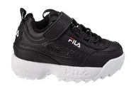 Buty dla dziewczynek - Buty dziecięce Fila Disruptor sneakersy czarne-23,5 - miniaturka - grafika 1