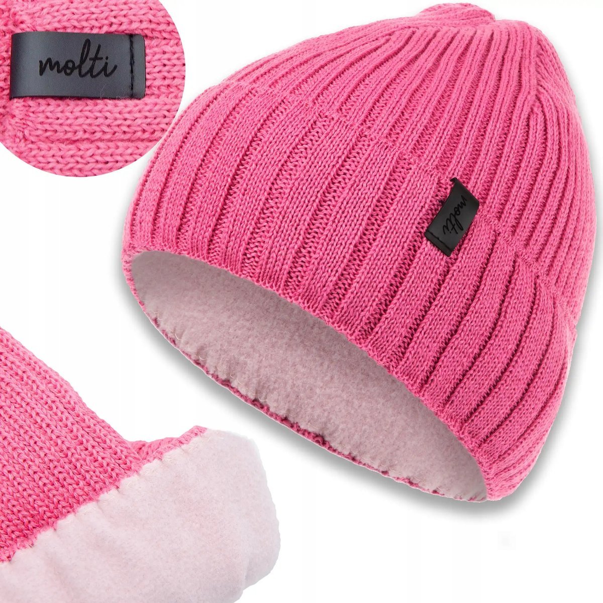 Czapka zimowa dla dziewczynki na zimę z POLAREM 52-54